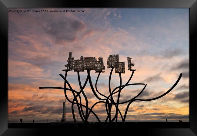 The Spirit of the Staithes just after sunrise (2) Framed Print by Jim Jones