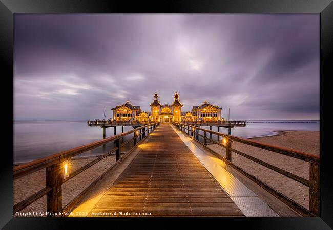 BALTIC SEA Sellin Pier in the early morning Framed Print by Melanie Viola
