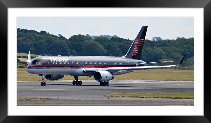 Boeing 757 Trump Organisation Framed Mounted Print by Allan Durward Photography