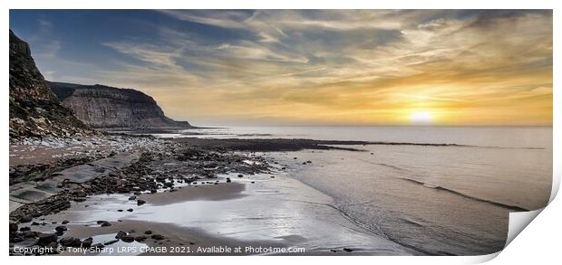 SUNRISE OVER ROCK A NORE, HASTINGS, EAST SUSSEX Print by Tony Sharp LRPS CPAGB