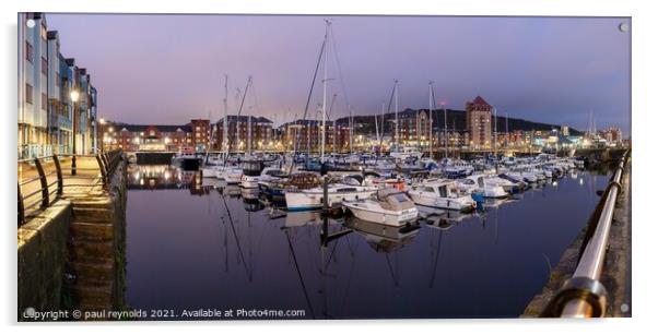 Swansea Bay harbour Acrylic by paul reynolds