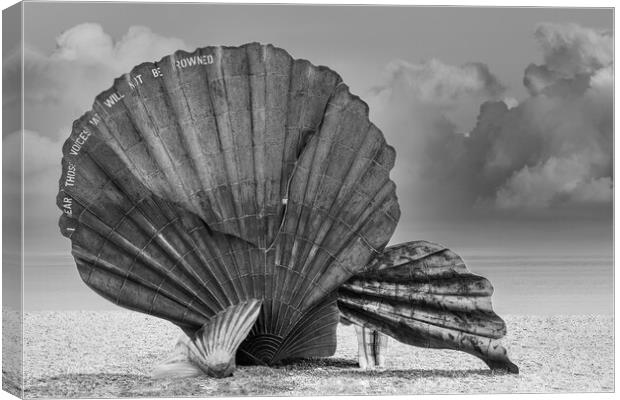The Iconic Aldeburgh Scallop Canvas Print by Kevin Snelling