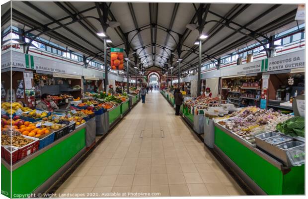 Loule Market Interior Canvas Print by Wight Landscapes
