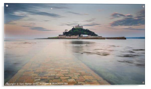 St. Michael's Mount, at sunrise Acrylic by Gary Parker
