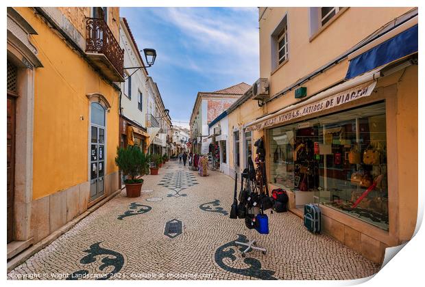 Loule shopping Print by Wight Landscapes