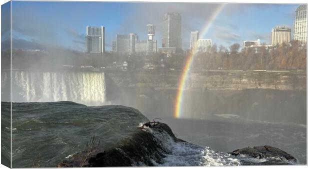 Rainbow at Niagara falls Canvas Print by Daryl Pritchard videos
