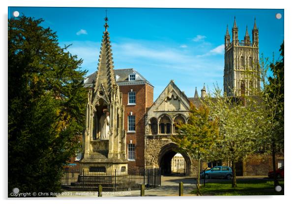 Gloucester Cathedral, St Marys Gate Acrylic by Chris Rose
