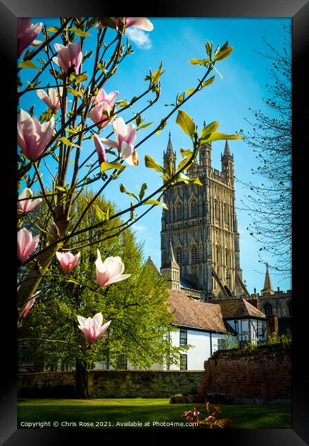 Gloucester Cathedral Framed Print by Chris Rose