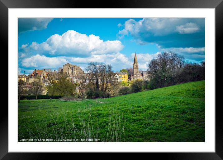 Malmesbury and its Abbey Church Framed Mounted Print by Chris Rose