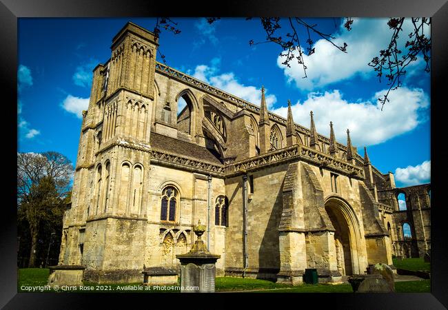 Malmesbury Abbey Framed Print by Chris Rose