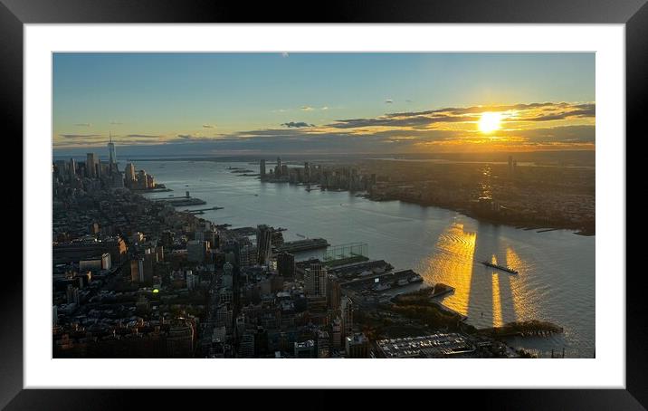Sunset New York  Framed Mounted Print by Daryl Pritchard videos