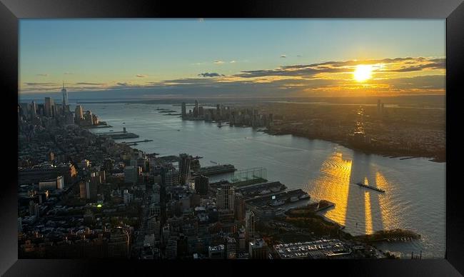 Sunset New York  Framed Print by Daryl Pritchard videos