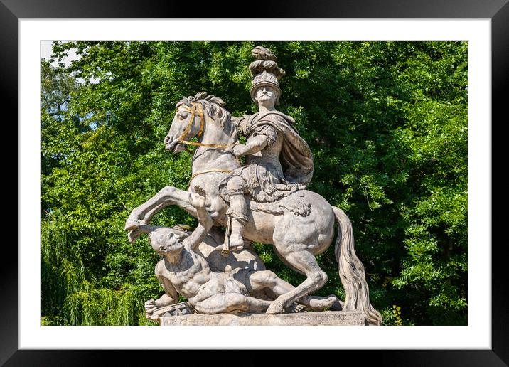 King Jan III Sobieski Statue In Warsaw Framed Mounted Print by Artur Bogacki
