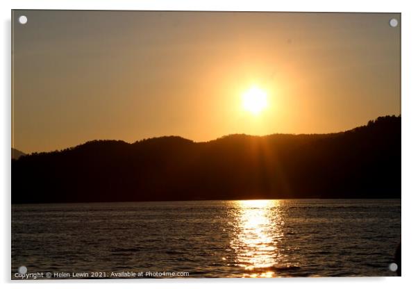Sun setting in paradise Acrylic by Pelin Bay