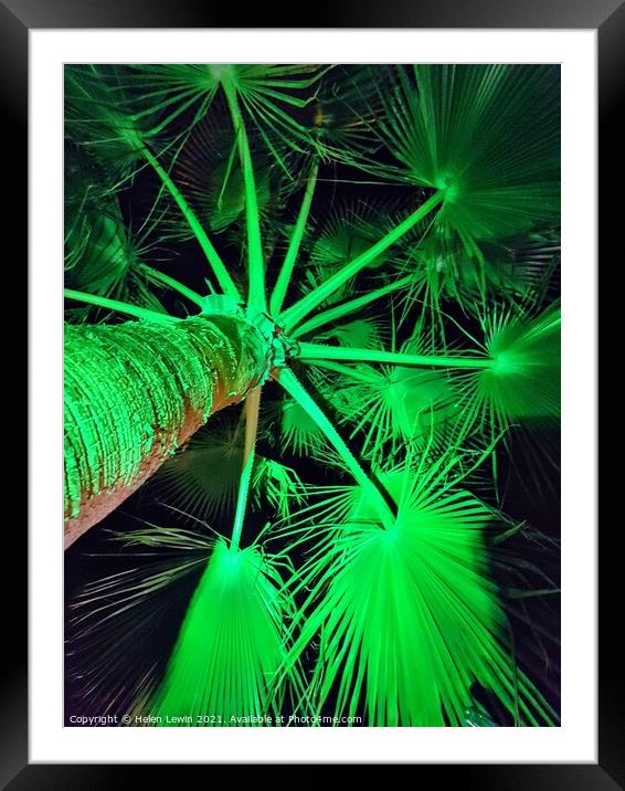 A palm above  Framed Mounted Print by Pelin Bay