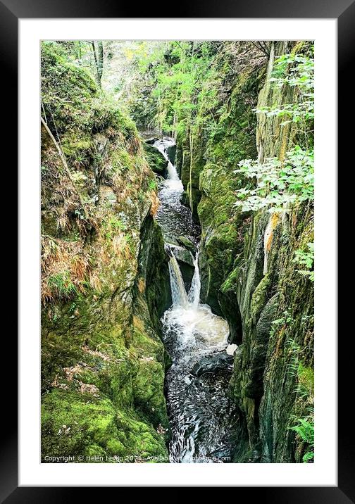 The flowing waterfall Framed Mounted Print by Pelin Bay
