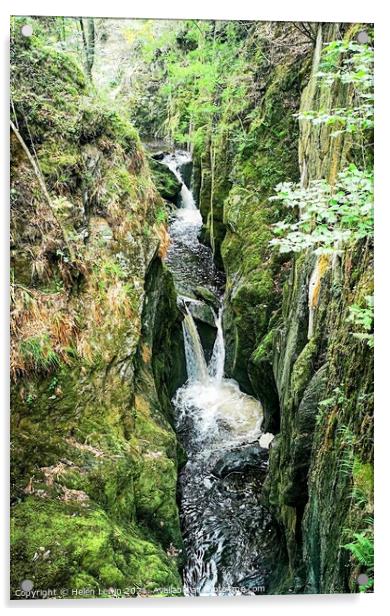 The flowing waterfall Acrylic by Pelin Bay
