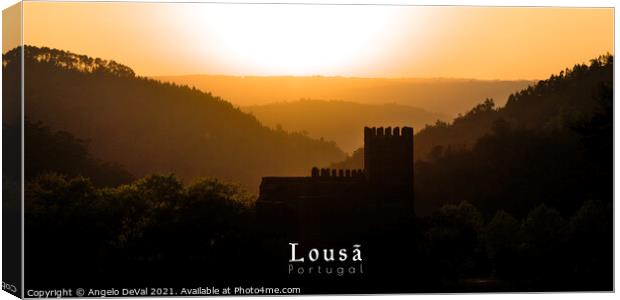 Lousa Castle Travel Art - Portugal Canvas Print by Angelo DeVal