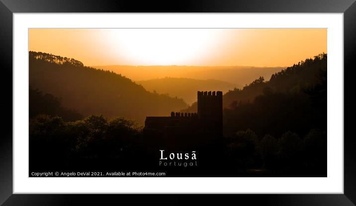 Lousa Castle Travel Art - Portugal Framed Mounted Print by Angelo DeVal