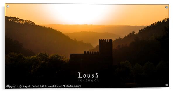 Lousa Castle Travel Art - Portugal Acrylic by Angelo DeVal
