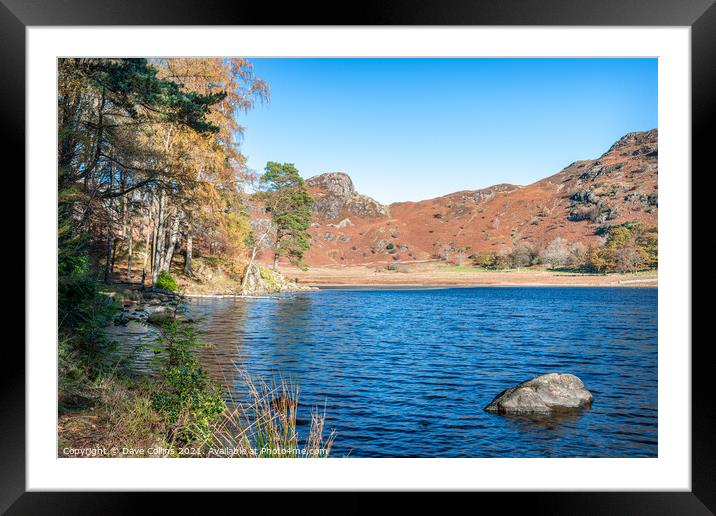 Outdoor Blea Tarn in the Langdales hanging Valley in the Lake District Framed Mounted Print by Dave Collins