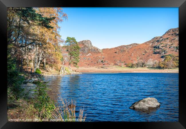 Outdoor Blea Tarn in the Langdales hanging Valley in the Lake District Framed Print by Dave Collins