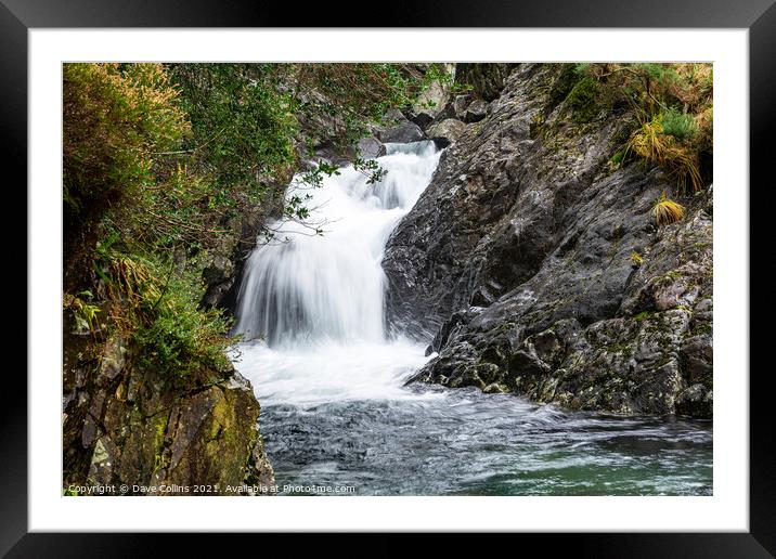 Ritsons Force Waterfall on Mosedale Beck in Mosedale in the Lake District, Framed Mounted Print by Dave Collins