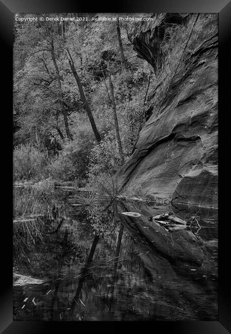 Oak Creek Canyon, Sedona (mono) Framed Print by Derek Daniel