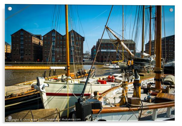 Gloucester Docks Acrylic by Chris Rose