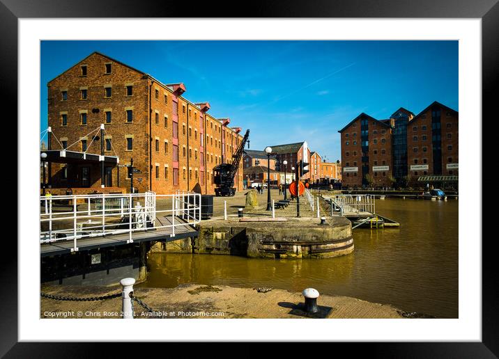 Gloucester Docks Framed Mounted Print by Chris Rose