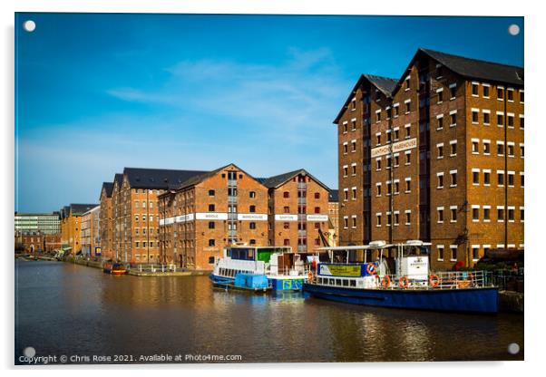 Gloucester Docks, Waterways Museum Acrylic by Chris Rose