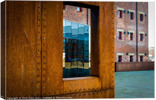 Rust and glass, Gloucester Docks Canvas Print by Chris Rose