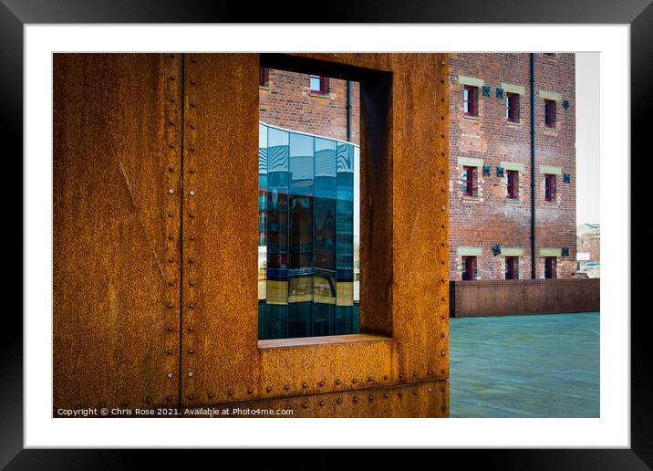Rust and glass, Gloucester Docks Framed Mounted Print by Chris Rose