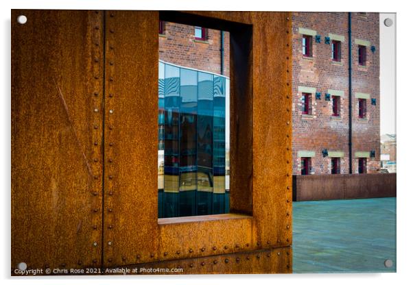 Rust and glass, Gloucester Docks Acrylic by Chris Rose