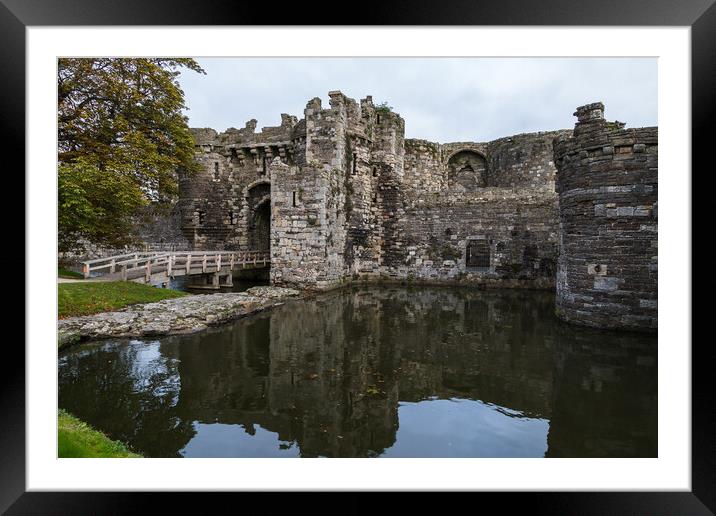 Moat around Beaumaris Castle Framed Mounted Print by Jason Wells