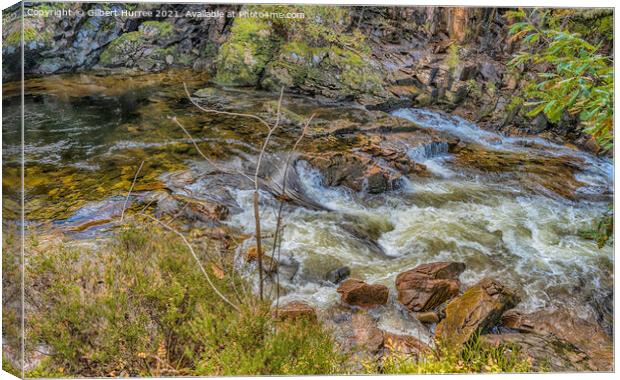 The Enchanting Flow: River Nevis, Scotland Canvas Print by Gilbert Hurree