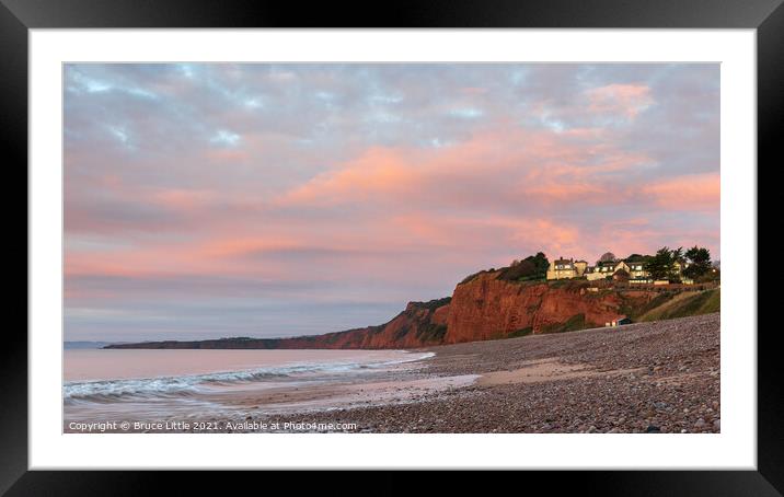 Pre-dawn glow at Budleigh Salterton Framed Mounted Print by Bruce Little