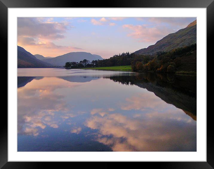 Buttermere Sunset. Framed Mounted Print by Kleve 