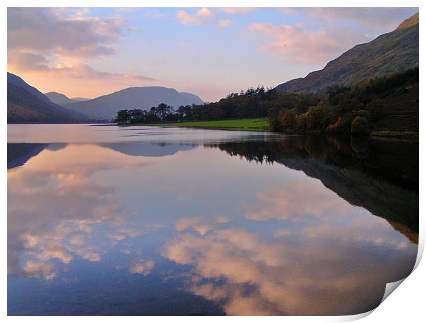 Buttermere Sunset. Print by Kleve 
