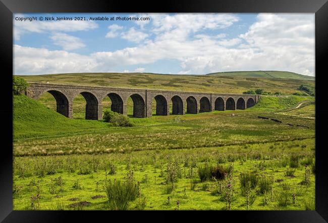 Garsdale Dandry Mire Viaduct in Cumbria Framed Print by Nick Jenkins
