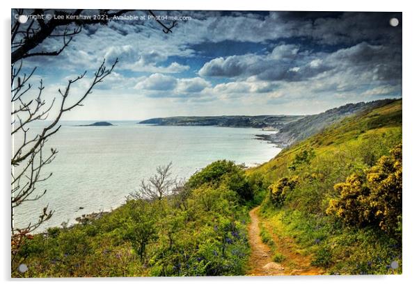 "Serene Path to Coastal Bliss" Acrylic by Lee Kershaw