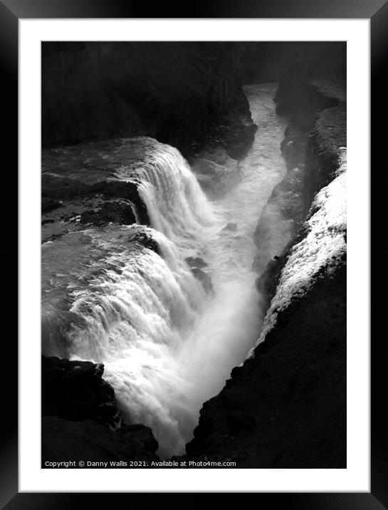 The Gullfloss Waterfall in Iceland Framed Mounted Print by Danny Wallis