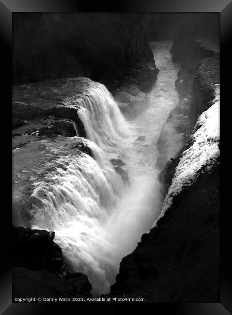 The Gullfloss Waterfall in Iceland Framed Print by Danny Wallis