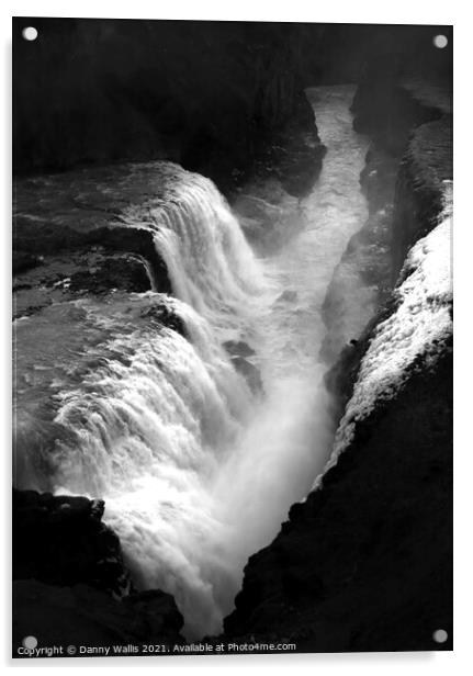 The Gullfloss Waterfall in Iceland Acrylic by Danny Wallis