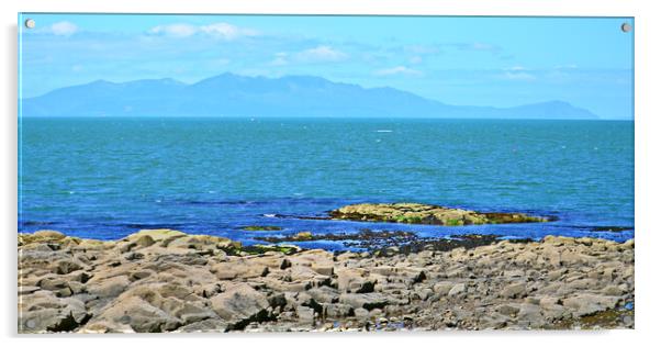 Isle of Arran viewed from Troon Acrylic by Allan Durward Photography