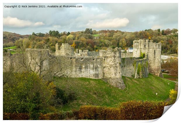 Chepstow Castle Bordering England and Wales Print by Nick Jenkins