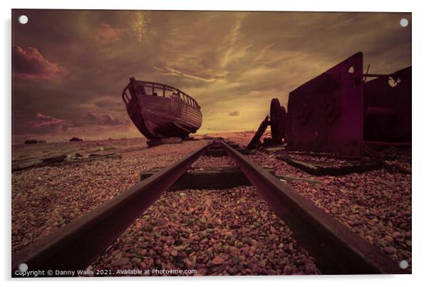 Dungeness Wreck Acrylic by Danny Wallis