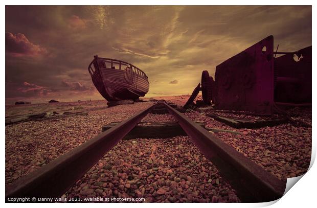 Dungeness Wreck Print by Danny Wallis