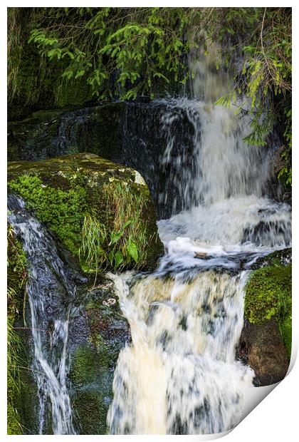 Waterfall Glenmalure Wicklow Ireland Print by Phil Crean