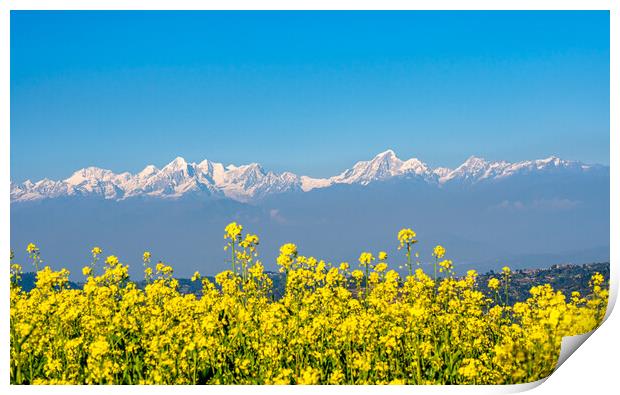 beautiful landscape Mountain view Print by Ambir Tolang